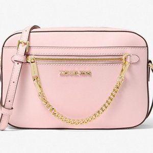 MICHAEL MICHAEL KORS Jet Set Large Saffiano Leather Crossbody Bag - make an offe